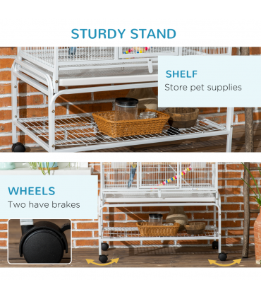 3 Tier Bird Cage W/ Stand Toy, for Canary Finch Cockatiel Parakeet Budgie