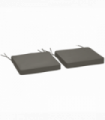 45 x 45cm Replacement Garden Seat Cushion Pad with Ties, Dark Grey