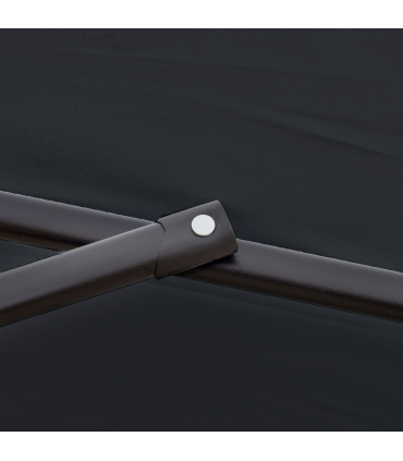 2.7m Garden Cantilever Banana Parasol Sun Shade w/ Crank, Black