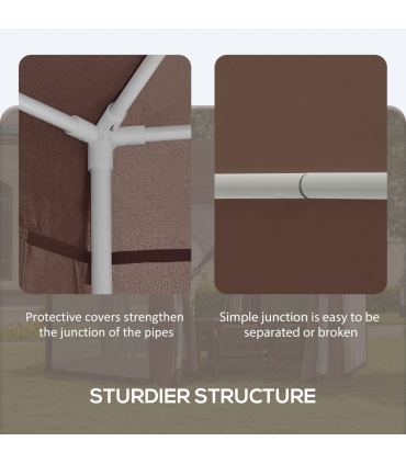 Hexagonal Garden Gazebo Party Tent Patio Marquee Canopy