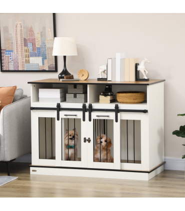 Dog Crate Furniture for Small and Large Dogs with Movable Divider