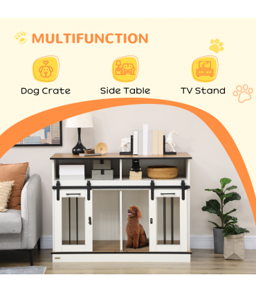 Dog Crate Furniture for Small and Large Dogs with Movable Divider