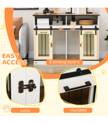 Dog Crate Furniture for Small and Large Dogs with Movable Divider