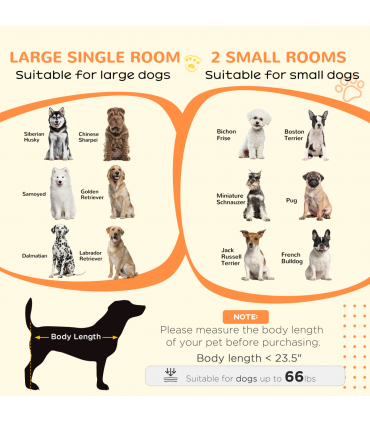 Dog Crate Furniture for Small and Large Dogs with Movable Divider