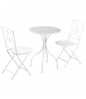 3 Piece Garden Bistro Set w/ Mosaic Top for Patio, Balcony, Poolside