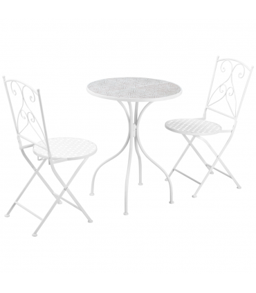 3 Piece Garden Bistro Set w/ Mosaic Top for Patio, Balcony, Poolside