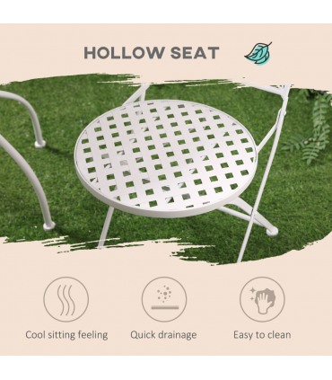 3 Piece Garden Bistro Set w/ Mosaic Top for Patio, Balcony, Poolside