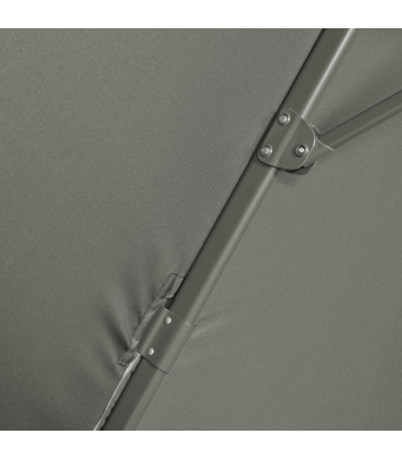 3 x 3(m) Cantilever Parasol Garden Umbrella with Cross Base Grey