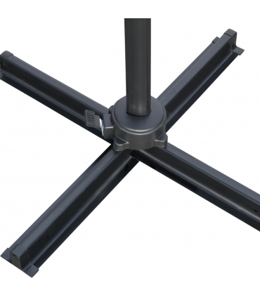 2.7 x 2.7 m Cantilever Parasol Garden Umbrella w/ Cross Base White