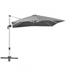 3 x 3(m) Cantilever Roma Parasol Garden Umbrella with Cross Base Grey
