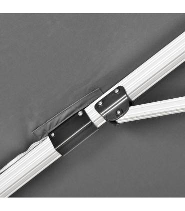 3 x 3(m) Cantilever Roma Parasol Garden Umbrella with Cross Base Grey