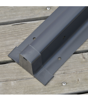 3 x 3(m) Cantilever Roma Parasol Garden Umbrella with Cross Base Grey