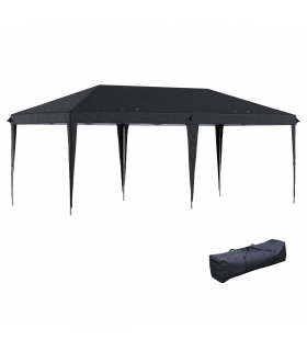 3 x 6 m Pop Up Gazebo Patio Party Event Heavy Duty Canopy Black