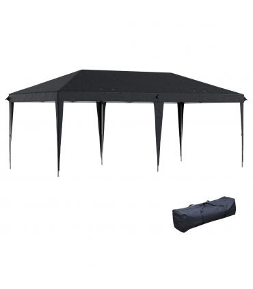 3 x 6 m Pop Up Gazebo Patio Party Event Heavy Duty Canopy Black