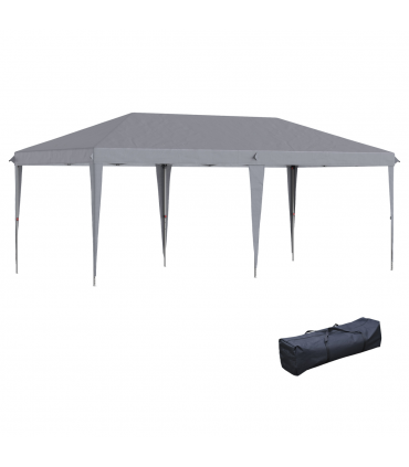 3 x 6 m Pop Up Gazebo Patio Party Event Heavy Duty Canopy Grey