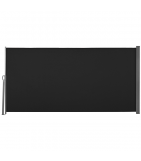 3x1.6M Retractable Side Awning Screen Fence Patio Privacy Divider Black