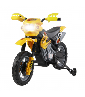 Kids Ride On Car Children Motorcycle Yellow Motocross Style 25W 2.5km/h 3-6 25kg