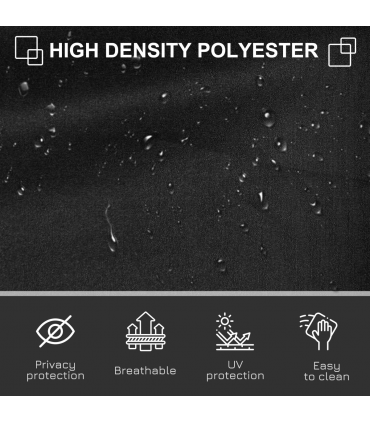 3x1.6M Retractable Side Awning Screen Fence Patio Privacy Divider Black