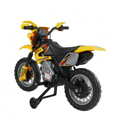 Kids Ride On Car Children Motorcycle Yellow Motocross Style 25W 2.5km/h 3-6 25kg
