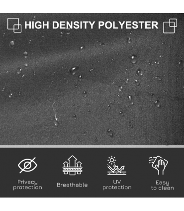 3x1.6M Retractable Side Awning Screen Fence Patio Privacy Divider Grey