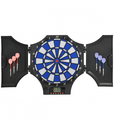 Electronic Dart Board Set with Cabinet, 31 Games, for 8 Players
