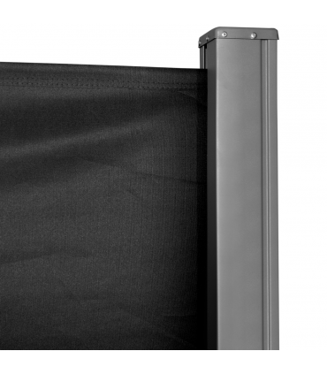 3x1.8M Retractable Side Awning Screen Fence Patio Privacy Divider Black