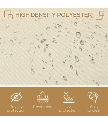 3x2M Retractable Side Awning Screen Fence Patio Privacy Divider Cream