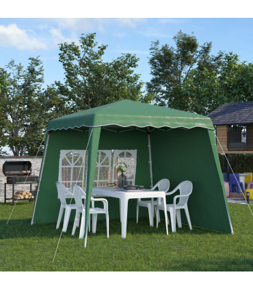 2.4 x 2.4m UV50+ Pop Up Gazebo Canopy Tent with Carry Bag, Green