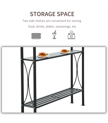 2.5x1.5m BBQ Tent Canopy Patio Outdoor Awning Gazebo Party Sun Shelter