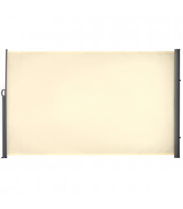 3x1.8M Retractable Side Awning Screen Fence Patio Privacy Divider Cream