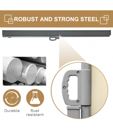 3x1.8M Retractable Side Awning Screen Fence Patio Privacy Divider Cream