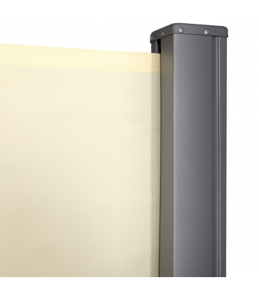3x1.8M Retractable Side Awning Screen Fence Patio Privacy Divider Cream