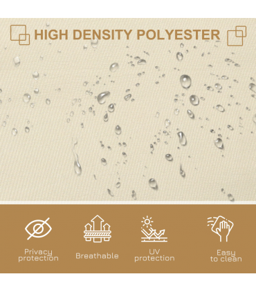 3x1.8M Retractable Side Awning Screen Fence Patio Privacy Divider Cream