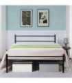 Extra Strong King metal bed in black powder coating