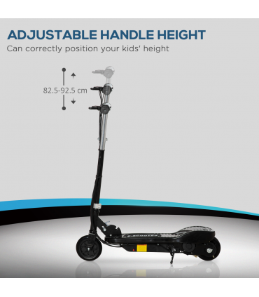 Folding Kids Electric Scooter 7-14 Adjustable Battery Power PU Wheels HOMCOM