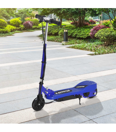 Folding Kids Electric Scooter 7-14 Adjustable Battery Power PU Wheels HOMCOM