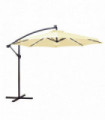 Neo 3M Cream Outdoor Freestanding Parasol with LED Lights