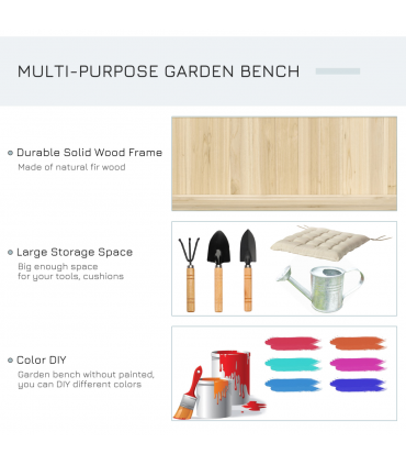 Fir Wood Garden Bench