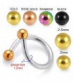 Surgical Steel Twisted Barbell with Anodised Ball