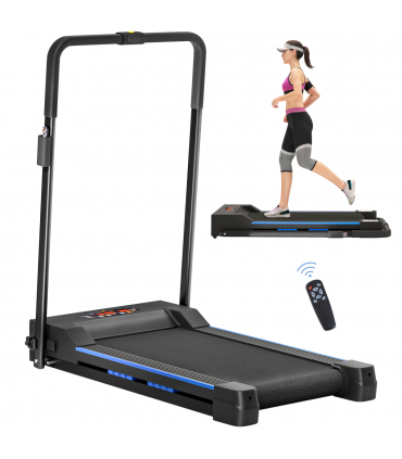 HOMCOM 1-6 km/h Folding Motorised Treadmill Walking w/ Remote Control, Blue