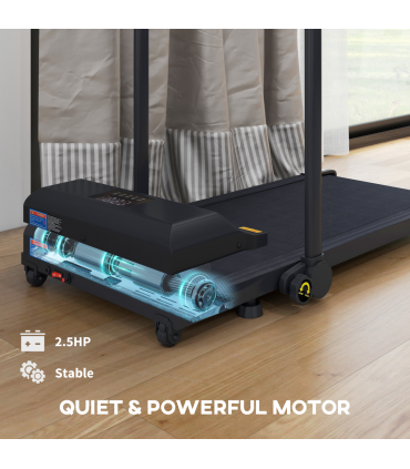HOMCOM 2.5HP Folding Treadmill Walking Pad with Remote Control, 1-10KM/H