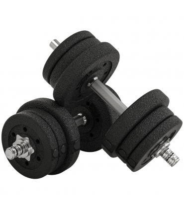 HOMCOM 25KG Adjustable Dumbbells Weight Set Hand Weight for Body Fitness