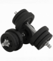 HOMCOM 25KG Adjustable Dumbbells Weight Set Hand Weight for Body Fitness