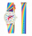 Ravel Childrens Unicorn Dial with Rainbows Strap Watch R1810.1