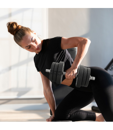 HOMCOM 25KG Adjustable Dumbbells Weight Set Hand Weight for Body Fitness