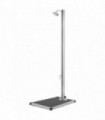 Garden Shower with Grey Base 220 cm Stainless Steel