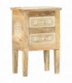 vidaXL Hand Painted bedside Cabinet 40x30x60 cm Solid Mango Wood