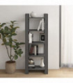 Book Cabinet/Room Divider Grey 60x35x160 cm Solid Wood