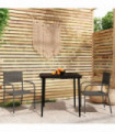 vidaXL 3 Piece Garden Dining Set Grey