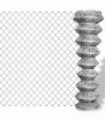 Chain Link Fence Galvanised Steel 25x1 m Silver